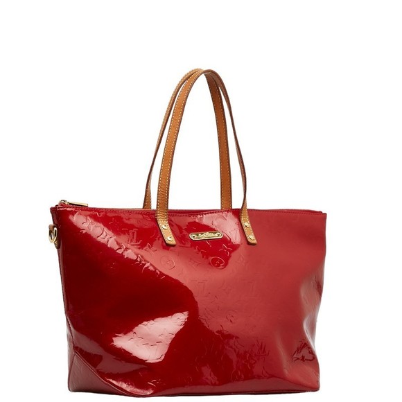 Louis Vuitton Red GM Bellevue Vernis Handbag Patent Monogram - Picture 1 of 14
